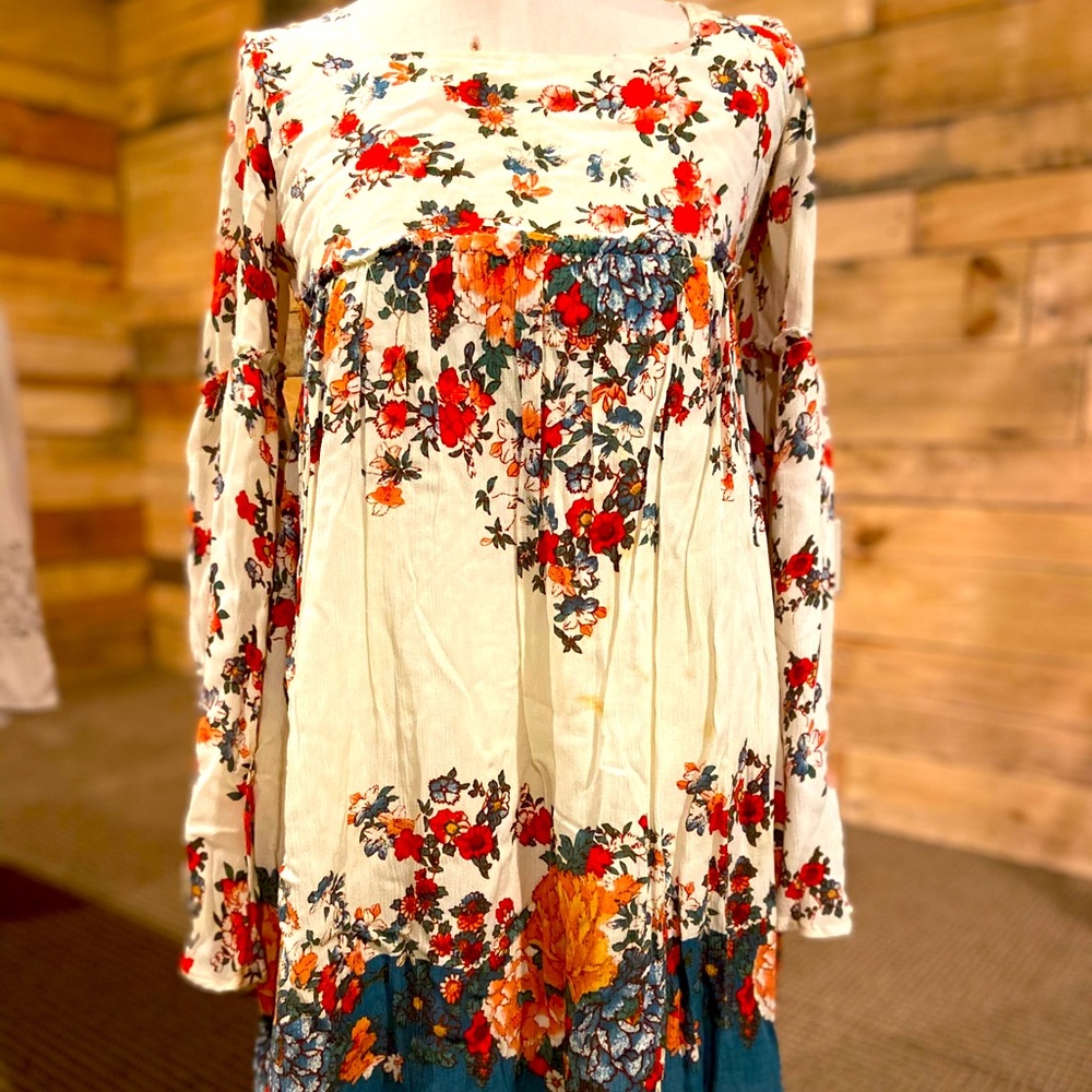 Free people flowered babydoll dress